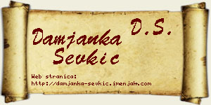 Damjanka Sevkić vizit kartica